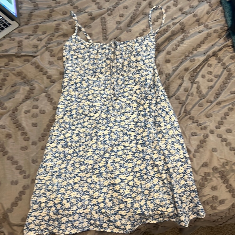 Lulu's Blue Floral Dress